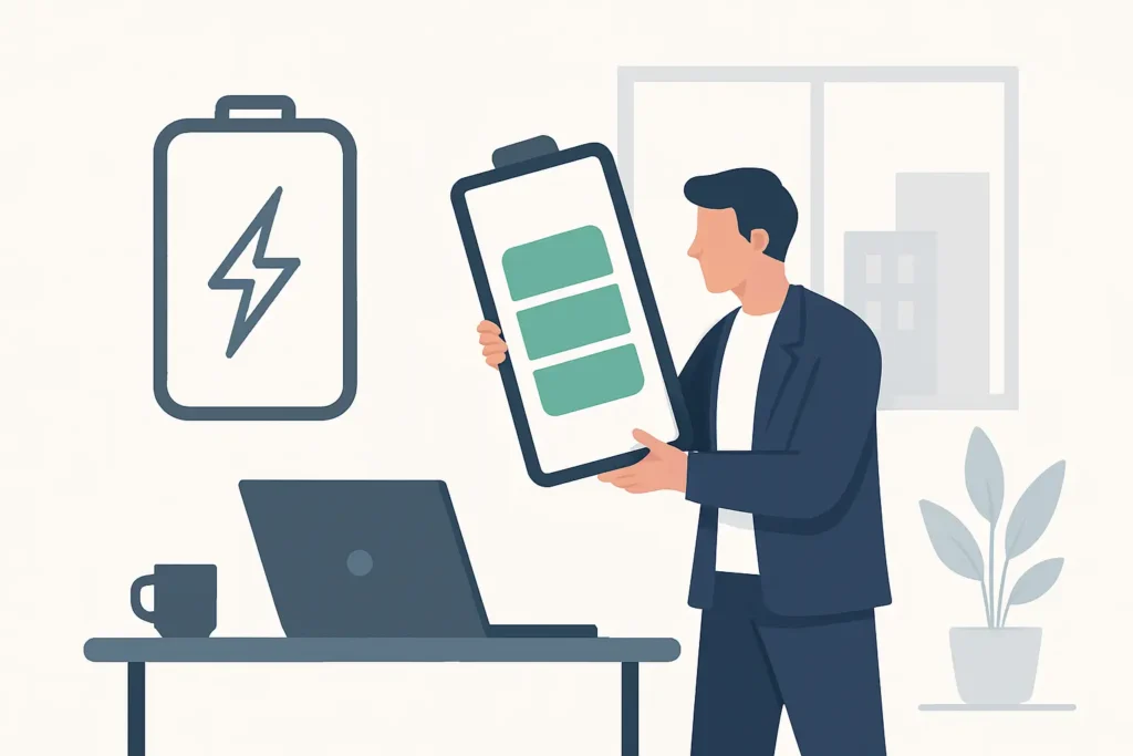 Workday-Saving Battery Replacement at Work