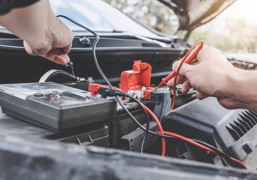 Services car engine machine concept